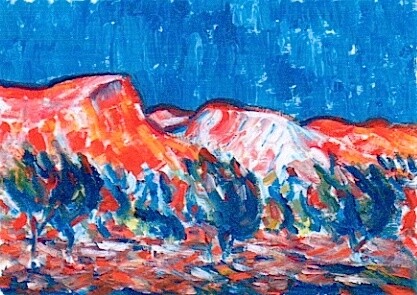 Painting titled "Crete Mountains" by Simon Taylor, Original Artwork
