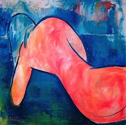Painting titled "Womans back" by Simon Taylor, Original Artwork