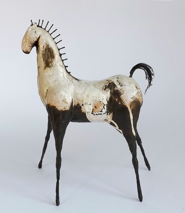 Sculpture titled "Horse #2" by Simona Barreca, Original Artwork, Ceramics