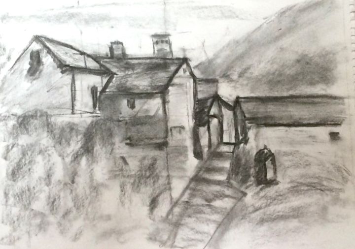 Painting titled "A study" by Simona Diaconu, Original Art,