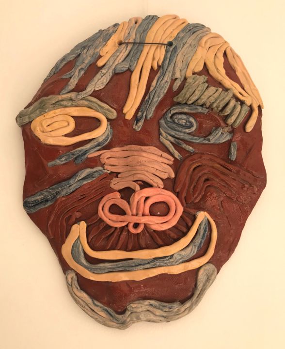 Sculpture titled "The smiling one" by Simona Pavlova, Original Art, Clay