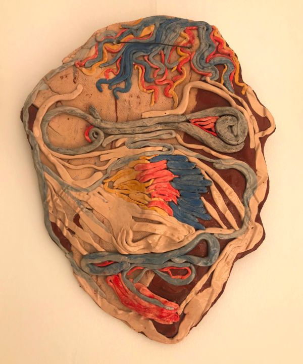 Sculpture titled "The curious one" by Simona Pavlova, Original Art, Clay