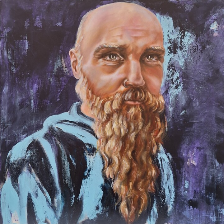 Painting titled "VIKING" by Simona Rovesti, Original Artwork, Acrylic