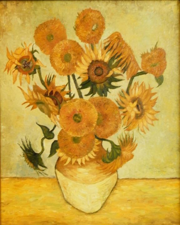 Painting titled "Vincent van Gogh-Su…" by Simona Yordanova, Original Artwork, Oil