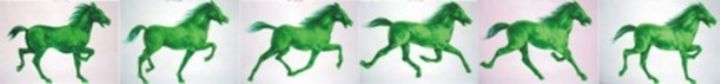 「green horse running」というタイトルの絵画 Simona Timofeiによって, オリジナルのアートワーク