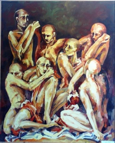 Pittura intitolato "agony" da Simona Timofei, Opera d'arte originale