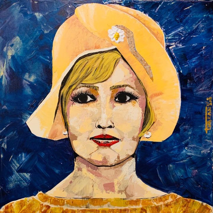 Malerei mit dem Titel "Madam" von Turkan, Original-Kunstwerk, Acryl