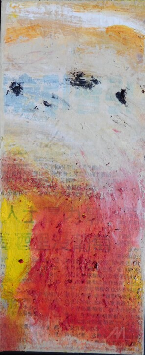 Painting titled "Feu" by Simone Cros-Morea, Original Artwork, Acrylic