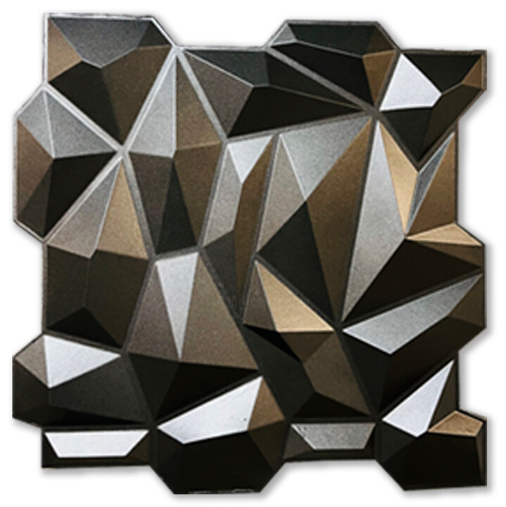 Rzeźba zatytułowany „Geometric 01” autorstwa Simone De Rosa, Oryginalna praca, Farba w spray'u Zamontowany na Panel drewniany