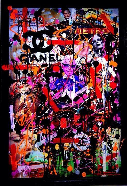 Collages intitolato "KARL pop" da Simone Lazzarini, Opera d'arte originale, Collages