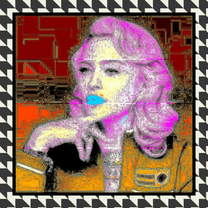 Digital Arts titled "MDNA Skin" by Lazzarini, Original Art, Digital Print