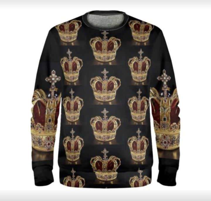 Design titled "CROWN SweatShirt" by Simone Lazzarini, Original Artwork, Clothing