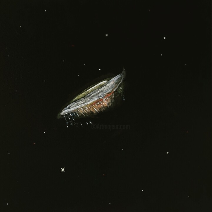 Pittura intitolato "JW100 (3/5) Galaxy…" da Simone Martina, Opera d'arte originale, Acrilico