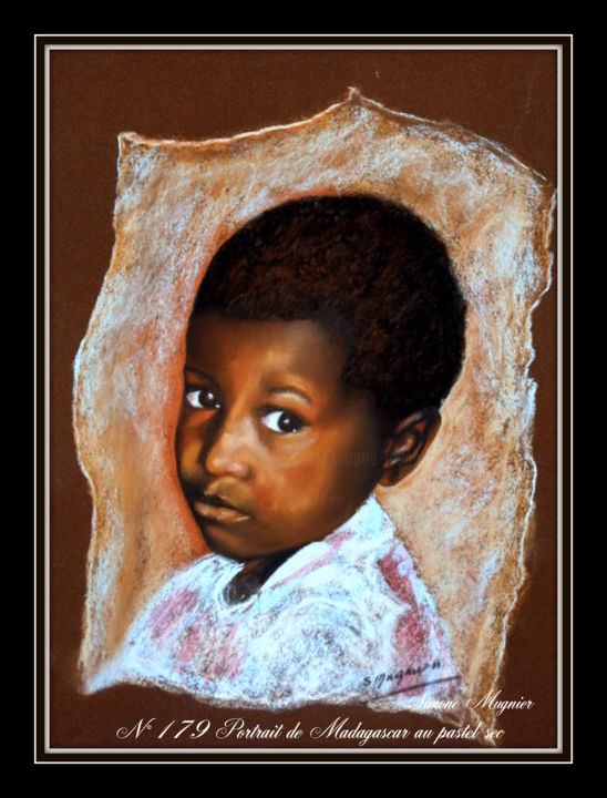 Peinture intitulée "179 - Portrait-de-M…" par Simone Mugnier, Œuvre d'art originale, Pastel