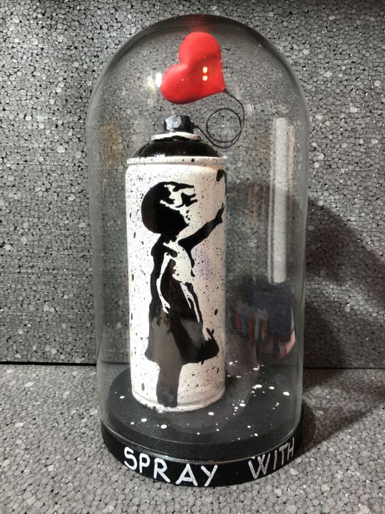 Sculpture titled "SPRAY WITH LOVE - G…" by Simone De Rosa, Original Art, Acrylic