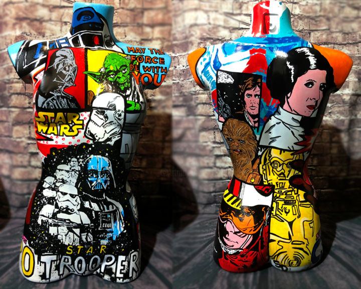 Sculpture titled "Star Wars Total Body" by Simone De Rosa, Original Art, Acrylic