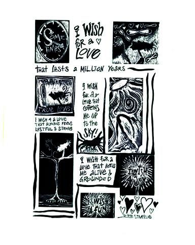 Collages getiteld "Sometimes I Wish fo…" door Simone, Origineel Kunstwerk, Papier