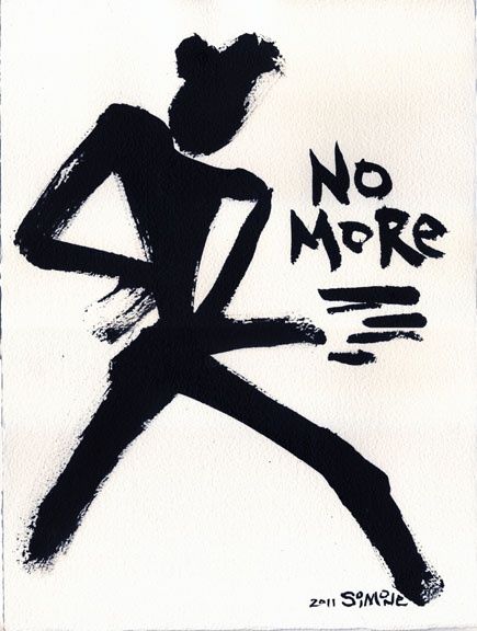 Painting titled "No More" by Simone, Original Artwork, Oil