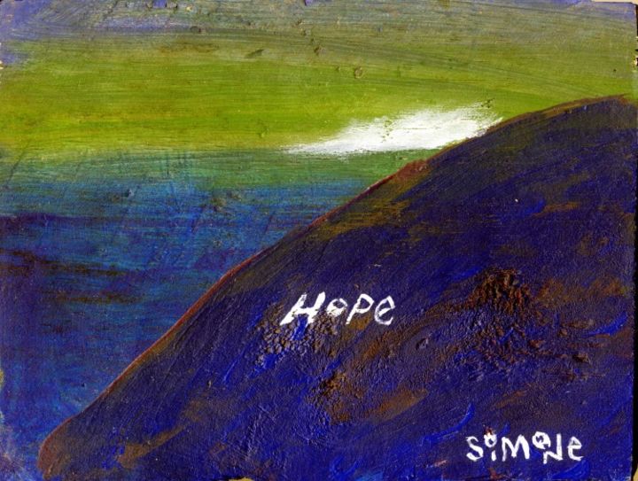 Картина под названием "Hope" - Simone, Подлинное произведение искусства, Масло