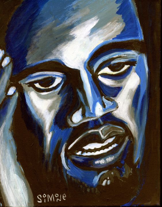 Painting titled "Kanye West" by Simone, Original Artwork