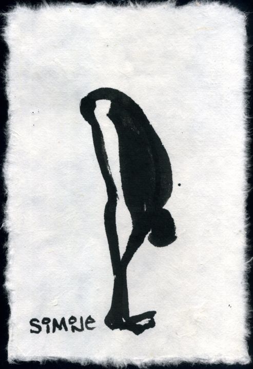 Malerei mit dem Titel "Forward Bend" von Simone, Original-Kunstwerk