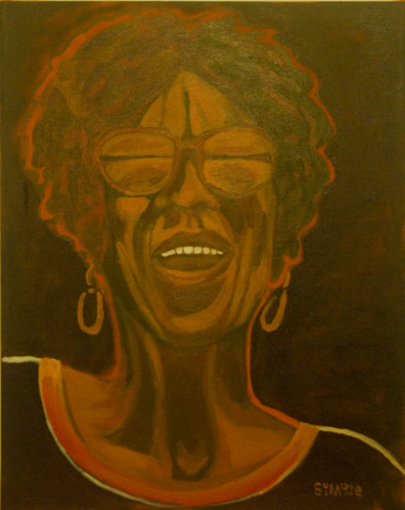 Painting titled "Go Ella" by Simone, Original Artwork, Acrylic