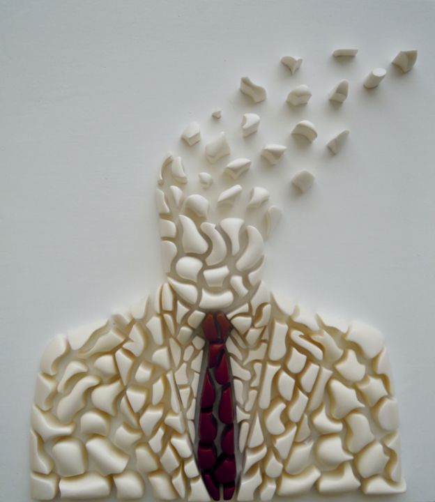 Γλυπτική με τίτλο "Free your mind" από Simone Parri, Αυθεντικά έργα τέχνης, Πλαστική ύλη