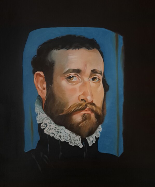 Картина под названием "Мужской портрет. Дж…" - Семён Рыжов, Подлинное произведение искусства, Масло