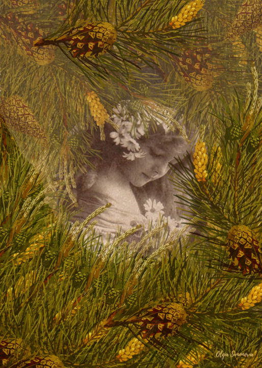 Digital Arts titled "Рождественская инте…" by Olga Simonova, Original Artwork, Digital Painting