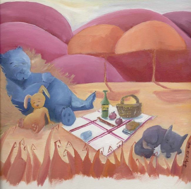 Pintura titulada "la sieste" por Kalikea, Obra de arte original