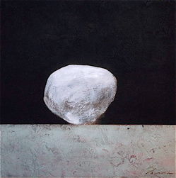 Painting titled "pierre de lune" by Francis Pessin, Original Artwork, Oil