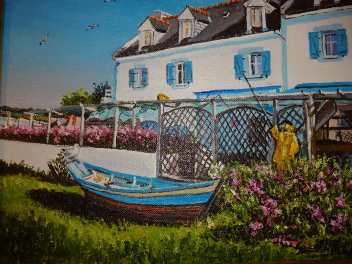 Peinture intitulée "Belle-Ile- en-Mer" par Lark Sindia, Œuvre d'art originale, Huile