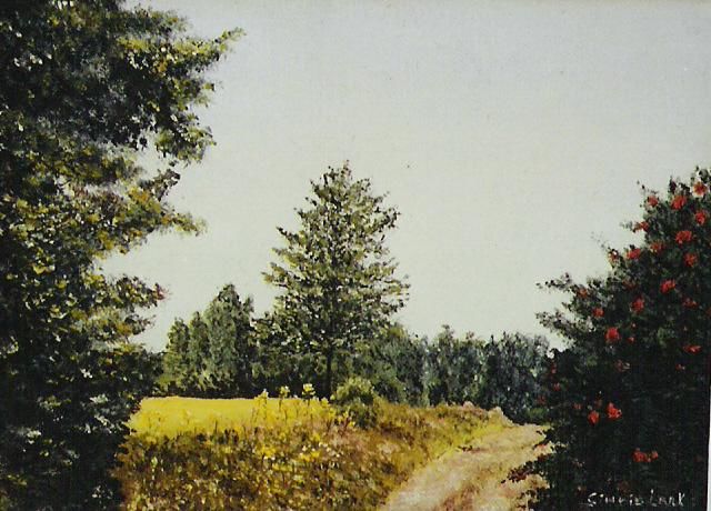 Malerei mit dem Titel "Le petit chemin de…" von Lark Sindia, Original-Kunstwerk