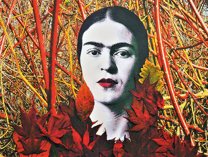 Artes digitais intitulada "Hommage  an Frida K…" por Sigrun Neumann (Sineu), Obras de arte originais, Pintura digital
