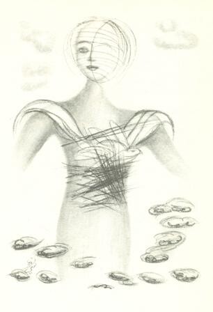 Zeichnungen mit dem Titel "Das Verlangen ...(i…" von Sigrun Neumann (Sineu), Original-Kunstwerk, Andere