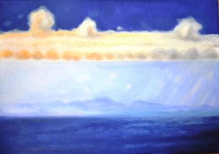 Painting titled "vol entre mer & des…" by Sigrun Neumann (Sineu), Original Artwork, Acrylic