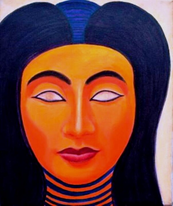 Peinture intitulée "Nefertiti-Tahrir-so…" par Sigrun Neumann (Sineu), Œuvre d'art originale, Acrylique