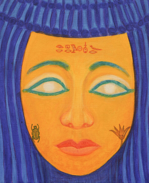 Pittura intitolato "pharaonische Impres…" da Sigrun Neumann (Sineu), Opera d'arte originale, Acrilico