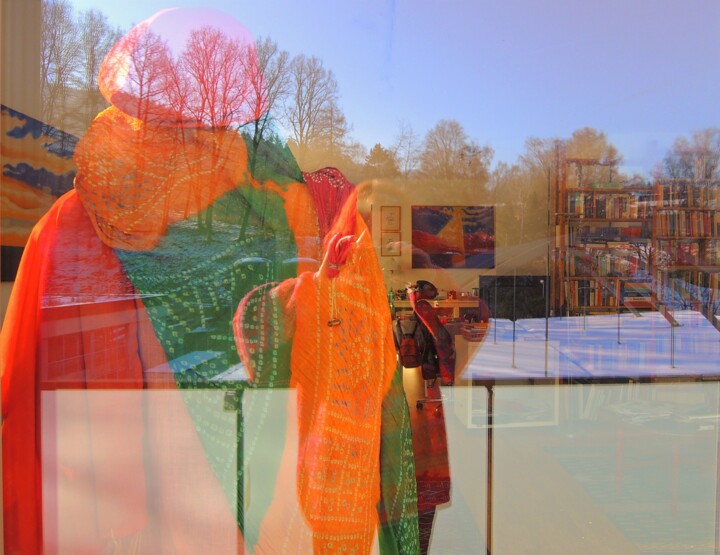 Digitale Kunst mit dem Titel "femme orange" von Sigrun Neumann (Sineu), Original-Kunstwerk