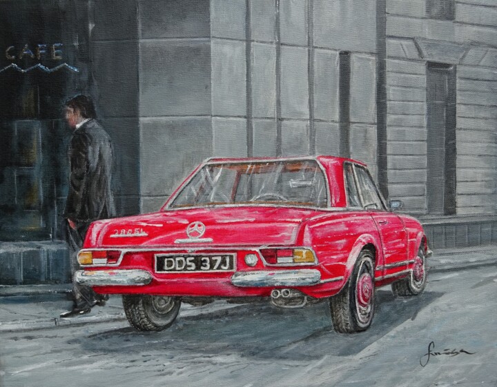 Pittura intitolato "Mercedes -Benz Pago…" da Sinisa Saratlic, Opera d'arte originale, Acrilico