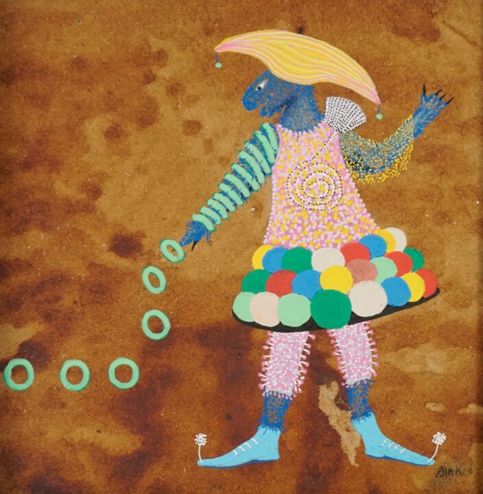 图画 标题为“Le petit poucet” 由Sinkié., 原创艺术品, 丙烯 安装在木板上