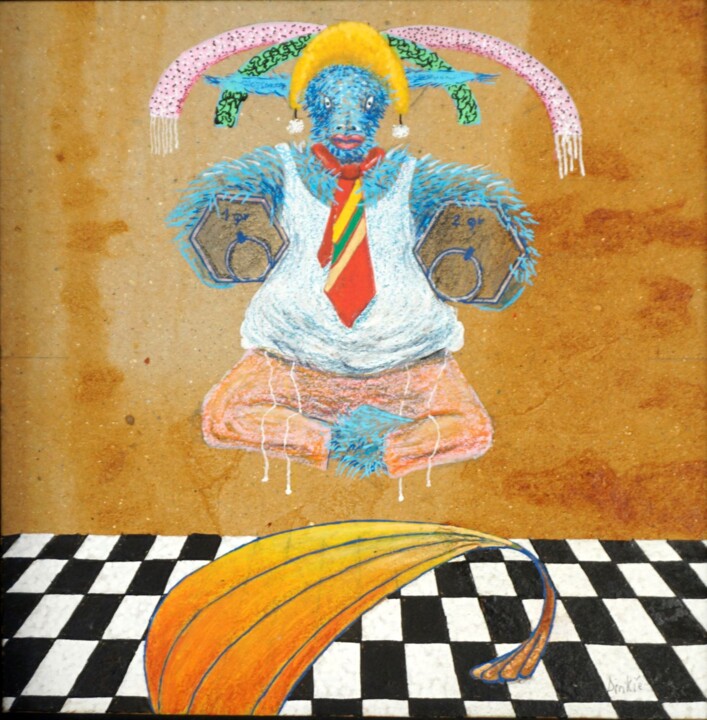 Dessin intitulée "Poids légers" par Sinkié., Œuvre d'art originale, Marqueur Monté sur Autre panneau rigide