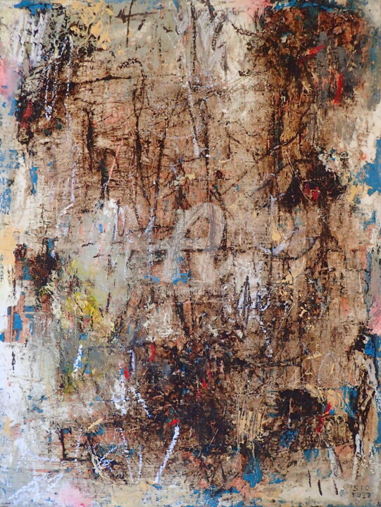 Картина под названием "Movements in Isolat…" - Sio Montera, Подлинное произведение искусства, Акрил Установлен на Деревянная…