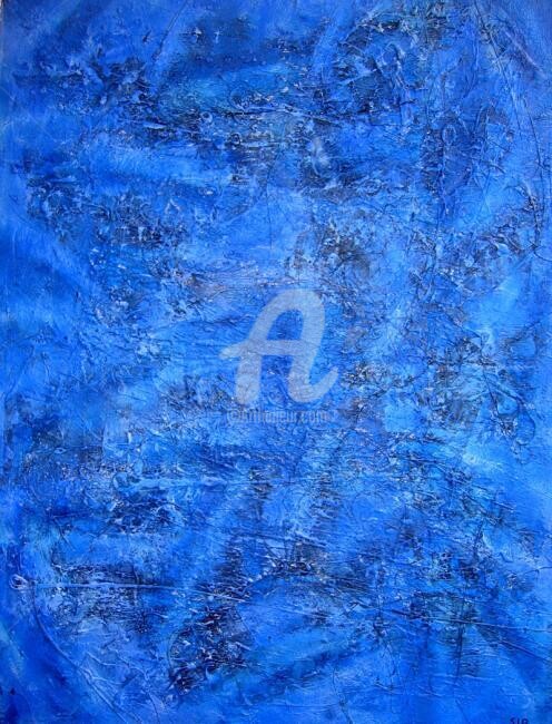 Painting titled "Blue Repose" by Sio Montera, Original Artwork