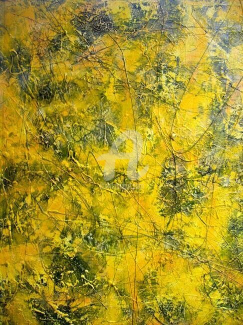 Painting titled "Yellow Trance" by Sio Montera, Original Artwork