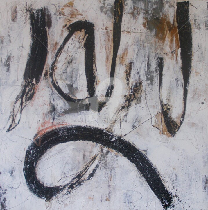 Malerei mit dem Titel "Pinyin series No.2" von Sio Montera, Original-Kunstwerk, Acryl