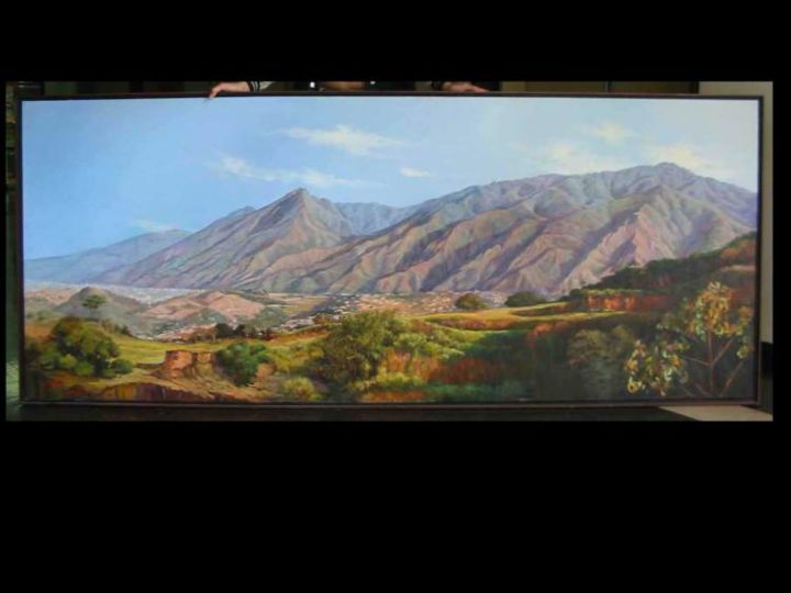 Peinture intitulée " Cerro El Avila" par Siomara Ochoa Blanco, Œuvre d'art originale