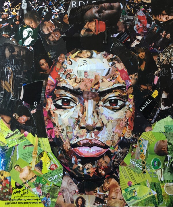 Collages getiteld "Collage art" door Sisay Teshome, Origineel Kunstwerk, Collages