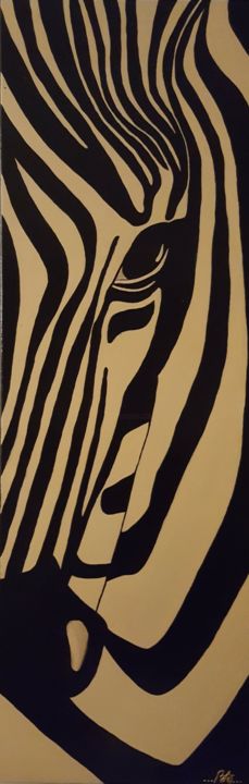 Peinture intitulée "Zebra" par Sissi.B, Œuvre d'art originale, Acrylique Monté sur Châssis en bois