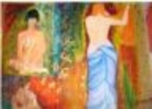 Peinture intitulée "Bains de Femmes" par Sylvie Briand, Œuvre d'art originale, Huile